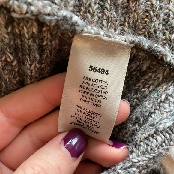 Leo & Nicole Cowl Neck Poncho Sweater - Picture 3 of 4